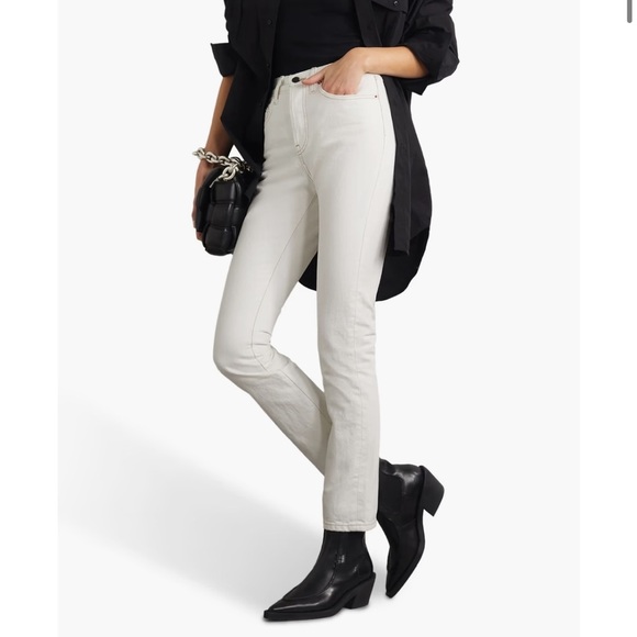 WARDROBE.NYC Denim - WARDROBE.NYC High-rise straight-leg jeans white size 26 made in USA